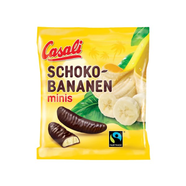 Casali Schokobananen minis, 100 Gramm Beutel, Fairtrade
